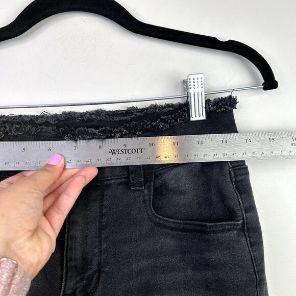 Maurices‎ high rise black ram hem waist jean size xs - Picture 8 of 10